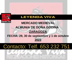 Mercado medieval en La Almunia de Doña Godina, Zaragoza 29 de Septiembre al 01 de Octubre 2023