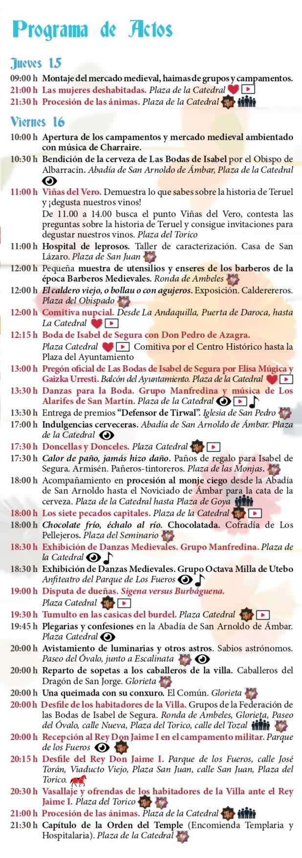 Mercado Medieval De Las Bodas De Isabel De Segura El Mercado Medieval de Teruel 2024 programa 1