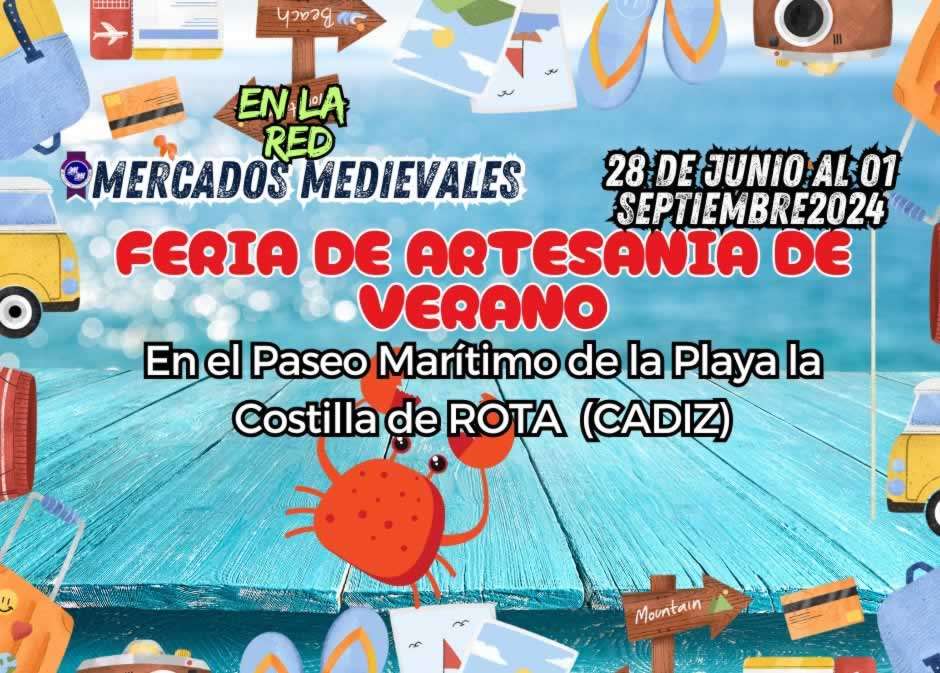 Feria de Artesanía Paseo Marítimo Playa la Costilla ROTA (Cádiz) 2024
