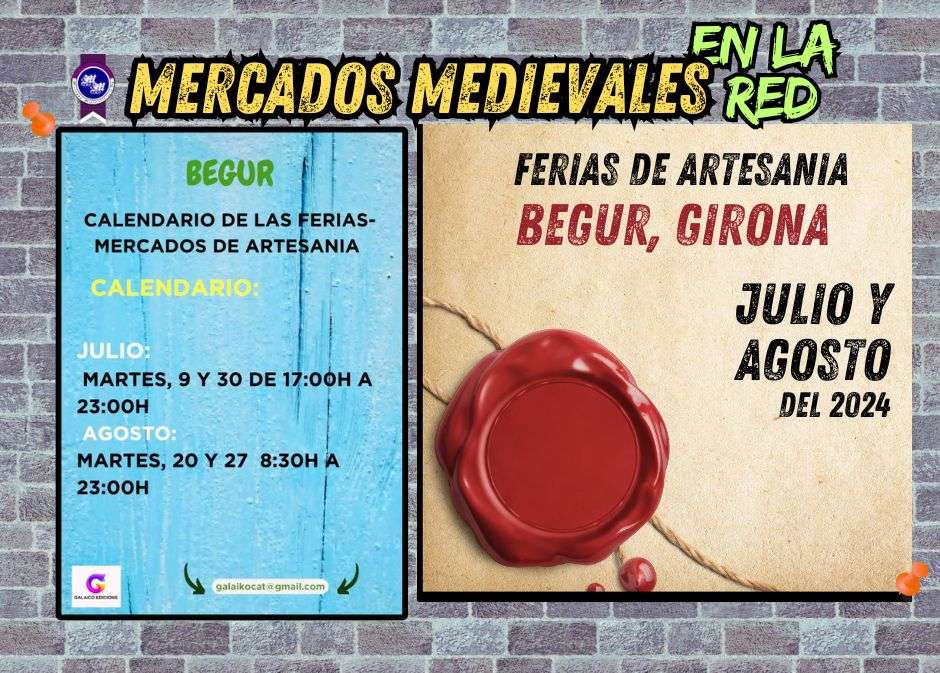 Feria – Mercado de Artesania de Begur (Girona) 30 Julio 2024