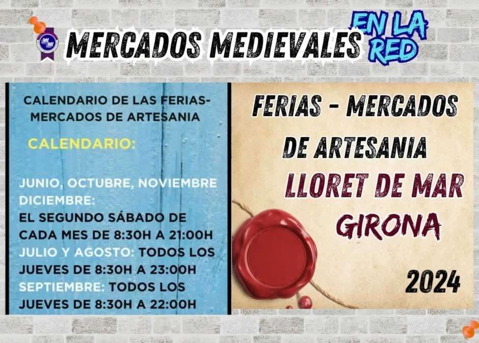 Feria – Mercado de Artesanía Lloret de Mar 15 Agosto 2024
