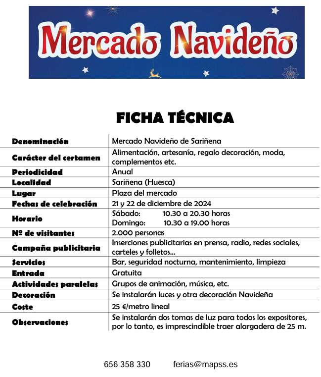 Mercado de Navidad de Sariñena 2024 (Huesca)