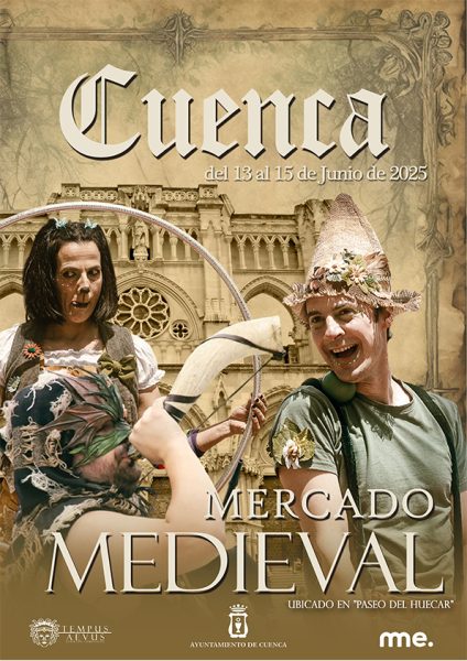 Mercado Medieval del Paseo del Huécar en Cuenca capital, 13 al 15 de Junio 2025