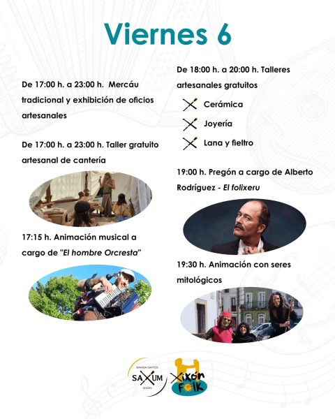 Mercado Artesanal Xixón Folk en Gijón (Asturias), 06 al 08 de Junio 2025