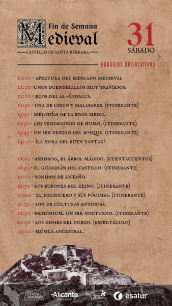 Mercado Medieval Castillo de Santa Bárbara en Alicante, 30 de Mayo al 01 de Junio 2025