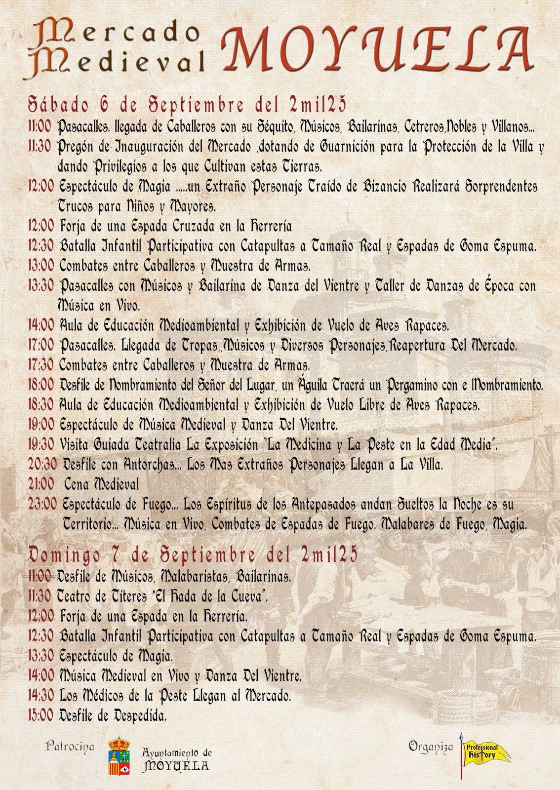 Mercado Medieval de Moyuela (Zaragoza) 06 y 07 de Septiembre 2025