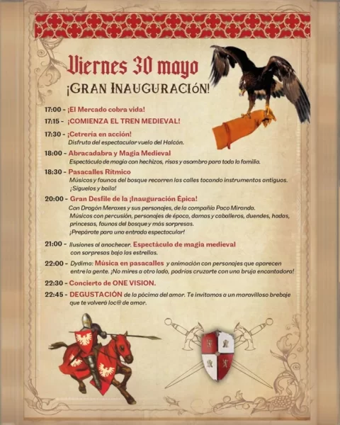 Mercado Medieval de Ogíjares (Granada) 30 de Mayo al 1 de Junio 2025