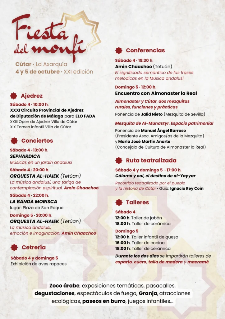 Zoco Árabe - Fiesta del Monfí de Cútar (Málaga) 4 al 5 de Octubre 2025