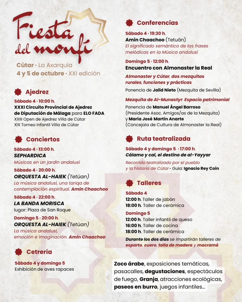 Zoco Árabe - Fiesta del Monfí de Cútar (Málaga) 4 al 5 de Octubre 2025