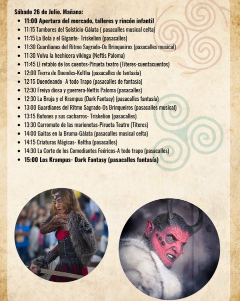 Feira Celta Porto do Son (La Coruña) 25 al 27 de Julio 2025 