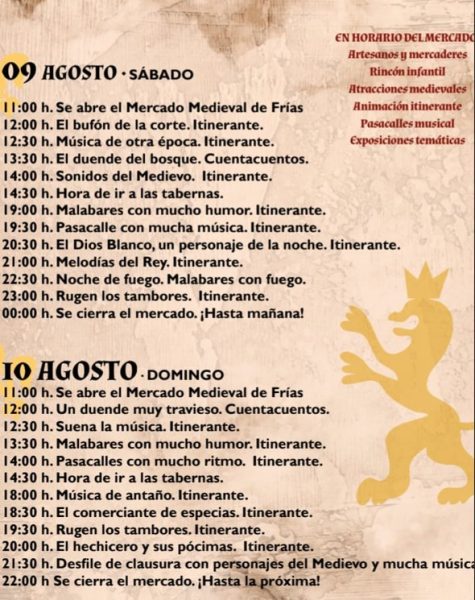 Mercado Medieval de Frías (Burgos) 9 al 10 de Agosto 2025