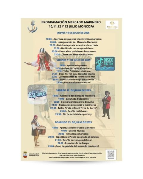 Mercado Marinero de Moncofa (Castellón) 10 al 13 de Julio de 2025