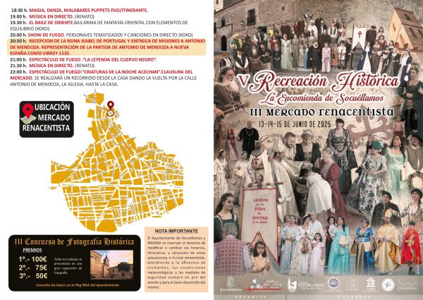 Jornadas Renacentistas de Socuéllamos (Ciudad Real) 13 al 15 de Junio 2025