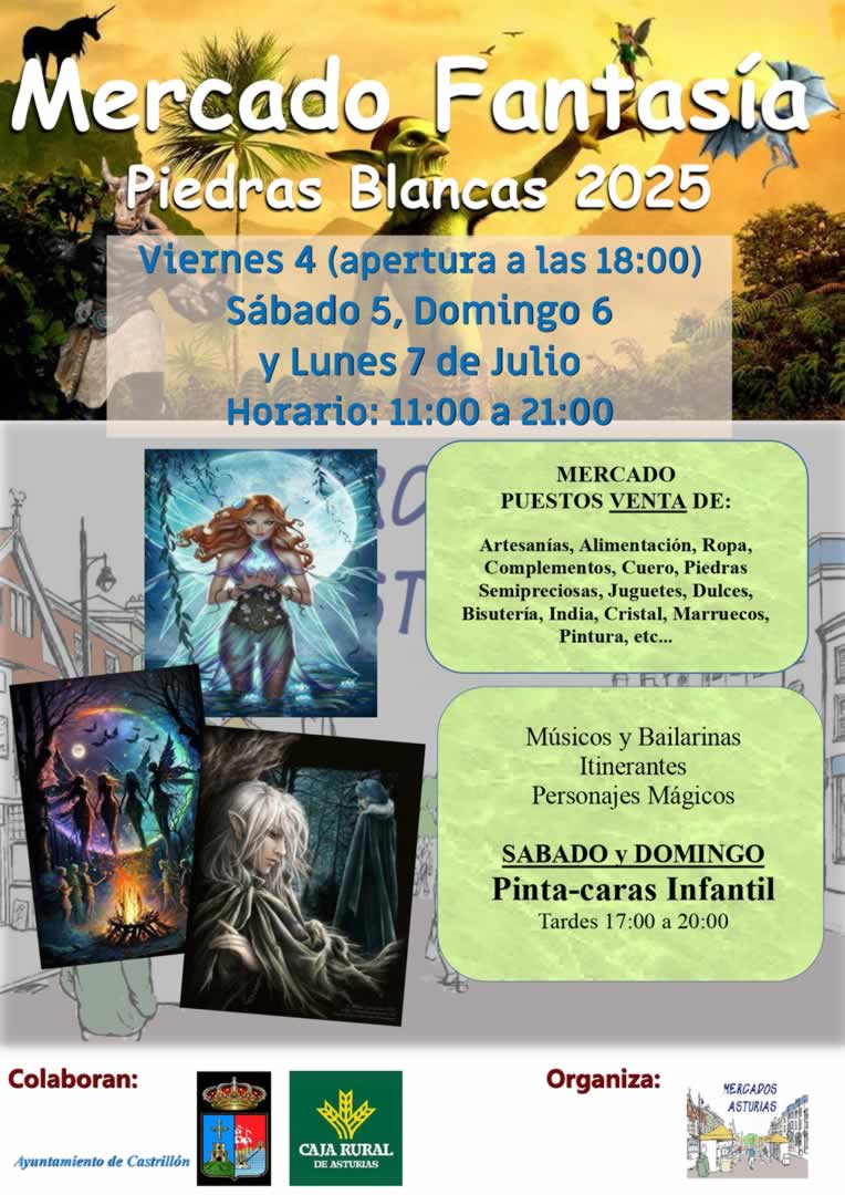 Mercado Fantasía 2025 en Piedras Blancas, Asturias
