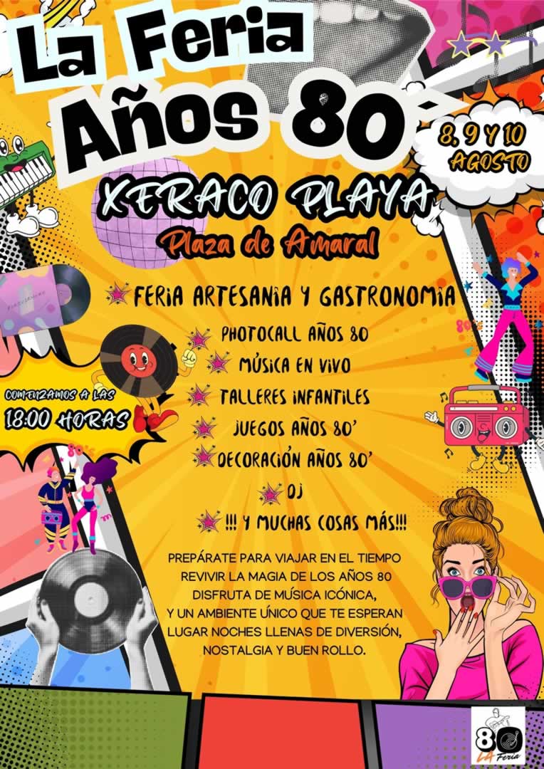 Feria Remember Años 80 en Xeraco 2025 Valencia