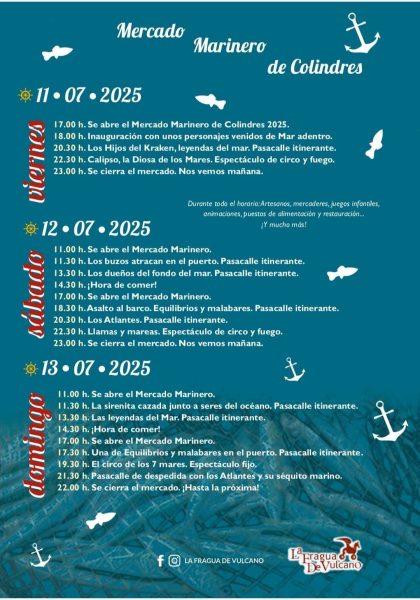 Mercado Marinero de Colindres (Cantabria) 11 al 13 de Julio 2025