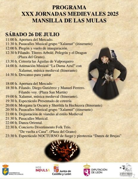 Jornadas Medievales en Mansilla de las Mulas (León) 26 al 27 de Julio 2025
