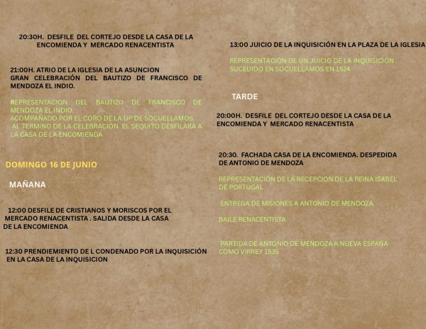 Jornadas Renacentistas de Socuéllamos (Ciudad Real) 13 al 15 de Junio 2025