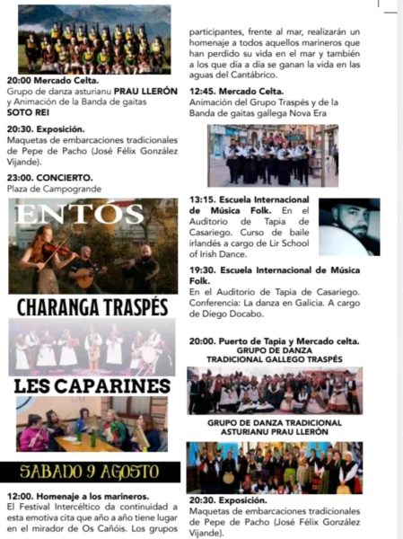 XXVIII Mercado Intercéltico de Tapia de Casariego (Asturias) 7 al 10 de Agosto 2025