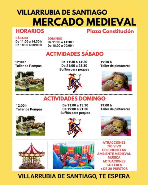Mercado Medieval en Villarrubia de Santiago (Toledo) 26 al 27 de Julio 2025