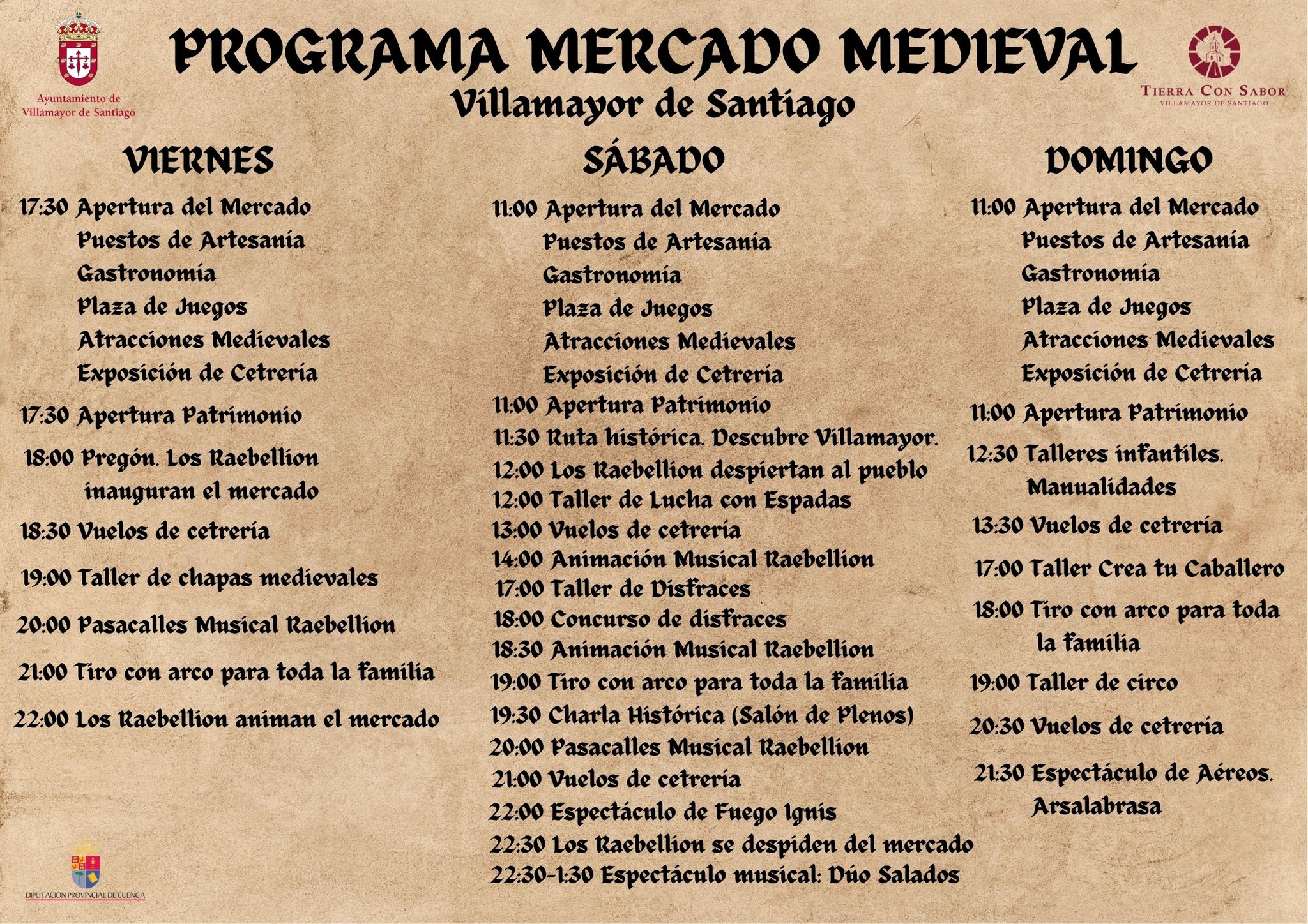 Mercado Medieval de Villamayor de Santiago (Cuenca) 3 al 5 de Octubre 2025