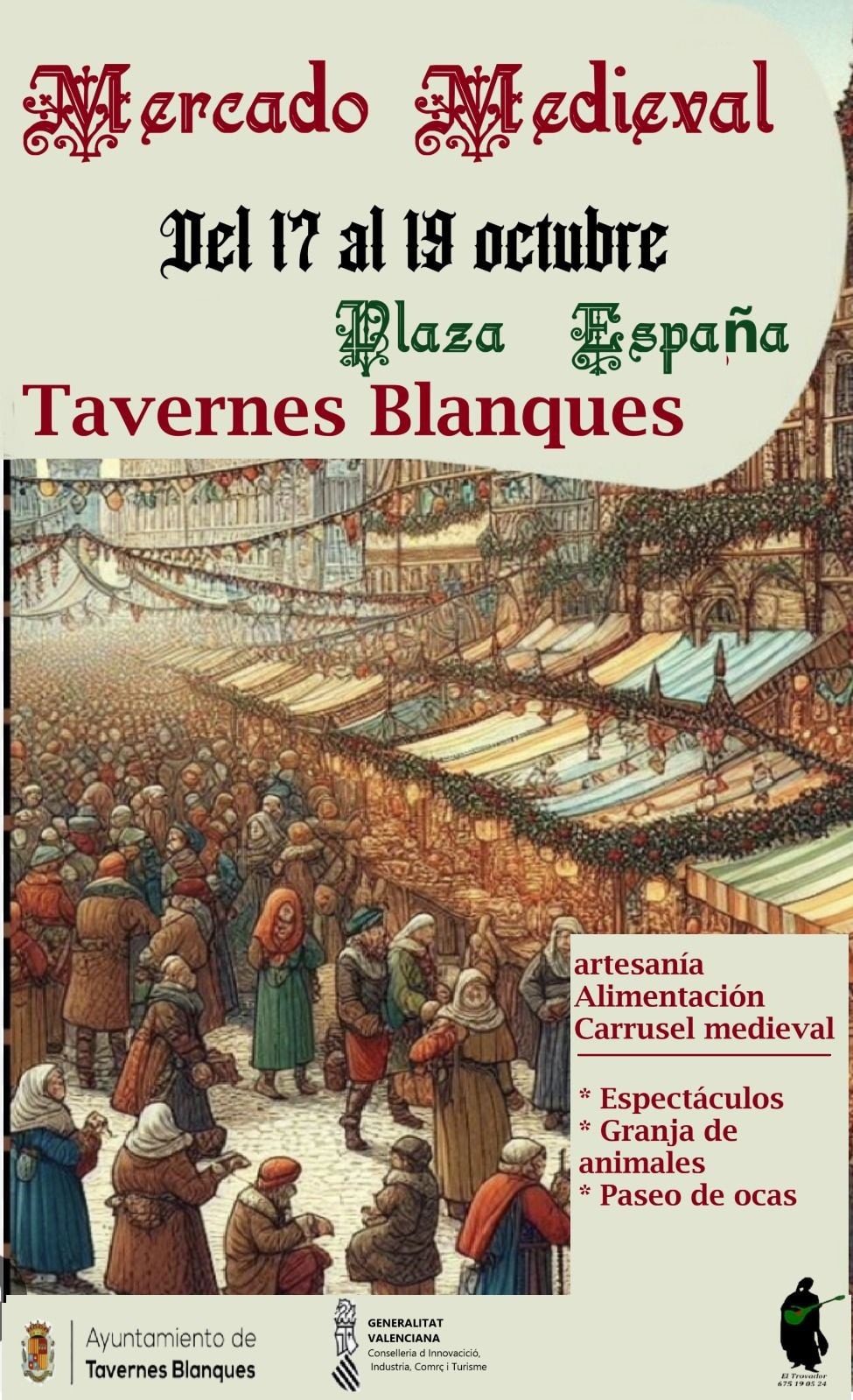Mercado Medieval – Tavernes Blanques (Valencia) 2025