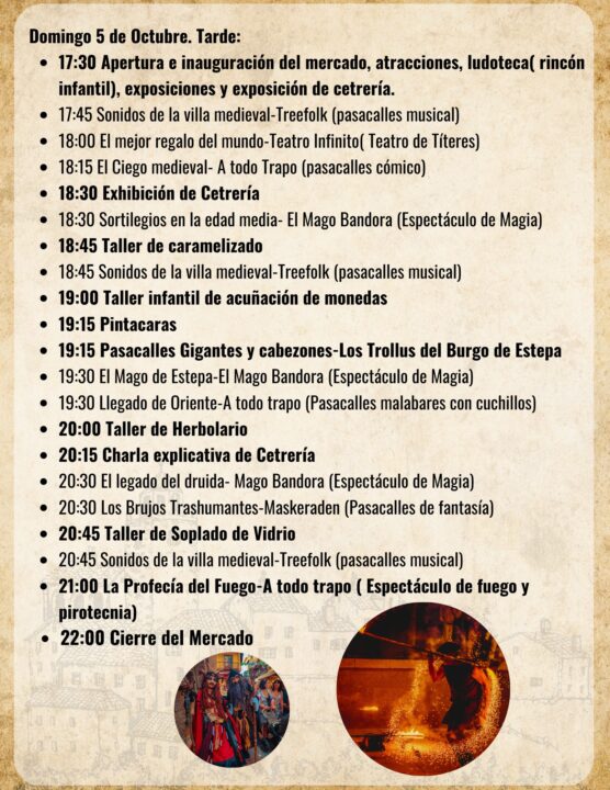 Mercado Temático en Estepa (Sevilla) 3 al 5 de Octubre 2025
