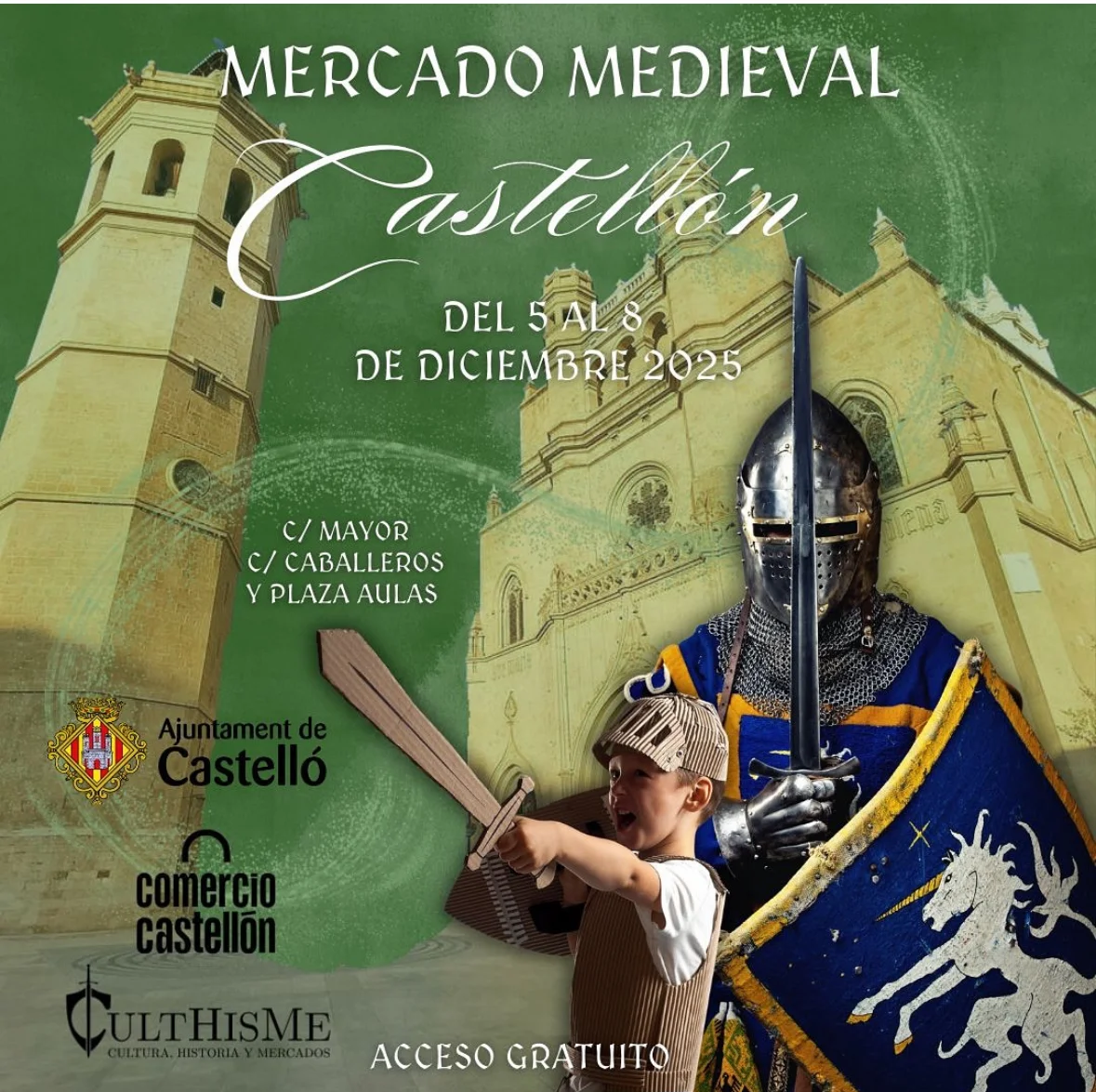 Mercado Medieval de Castelló de la Plana 5 al 8 de Diciembre 2025