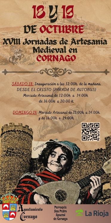 XVIII Jornadas de Artesanía Medieval en Cornago (La Rioja) 18 al 19 de Octubre 2025