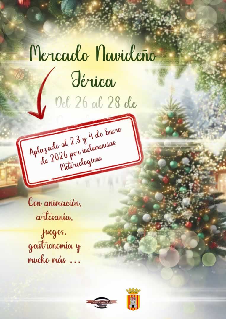 APLAZADO - Mercado Navideño de Jérica (Castellón) 26 al 28 de Diciembre 2025