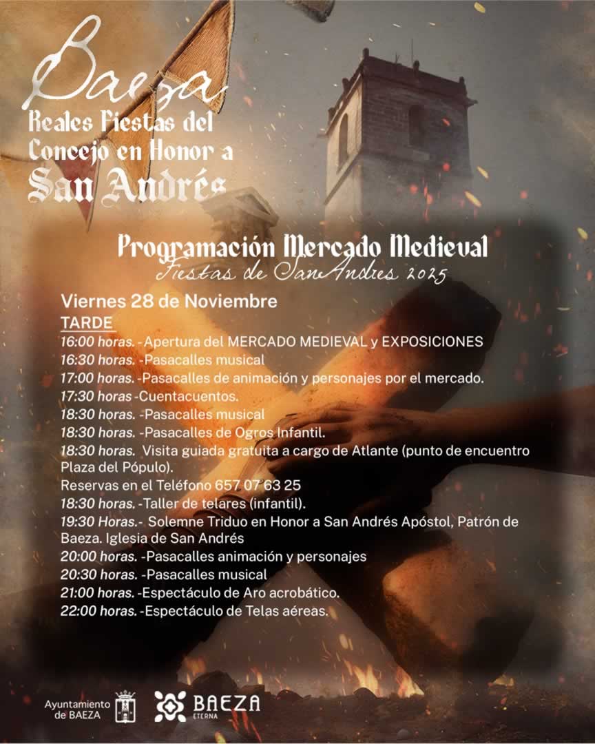Mercado Medieval - Fiestas de San Andrés de Baeza (Jaén) 28 de Noviembre al 1 de Diciembre del 2025
