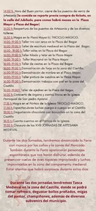 XVIII Jornadas de Artesanía Medieval en Cornago (La Rioja) 18 al 19 de Octubre 2025