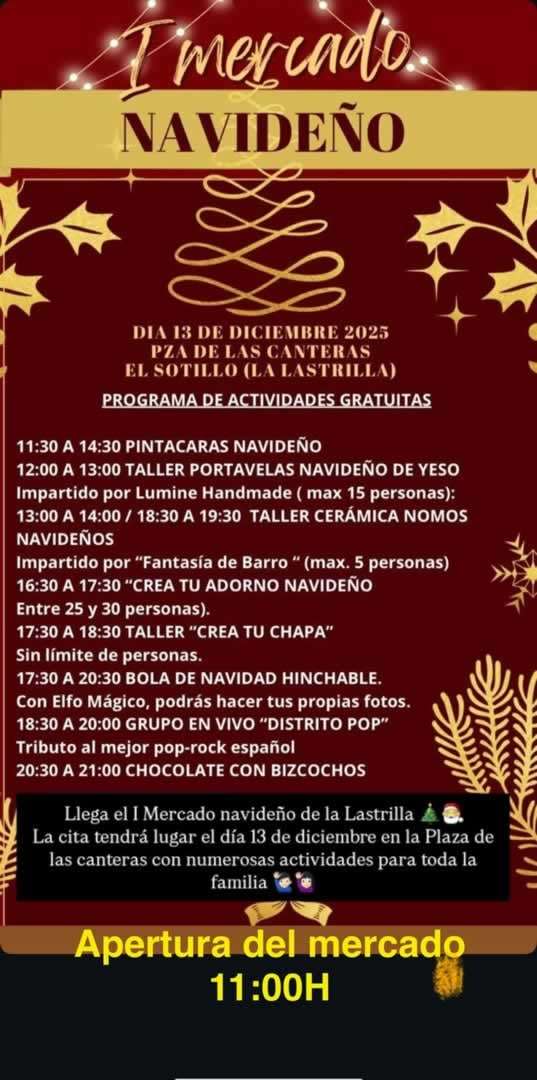 Mercado de Navidad en La Lastrilla (Segovia) 13 de Diciembre 2025