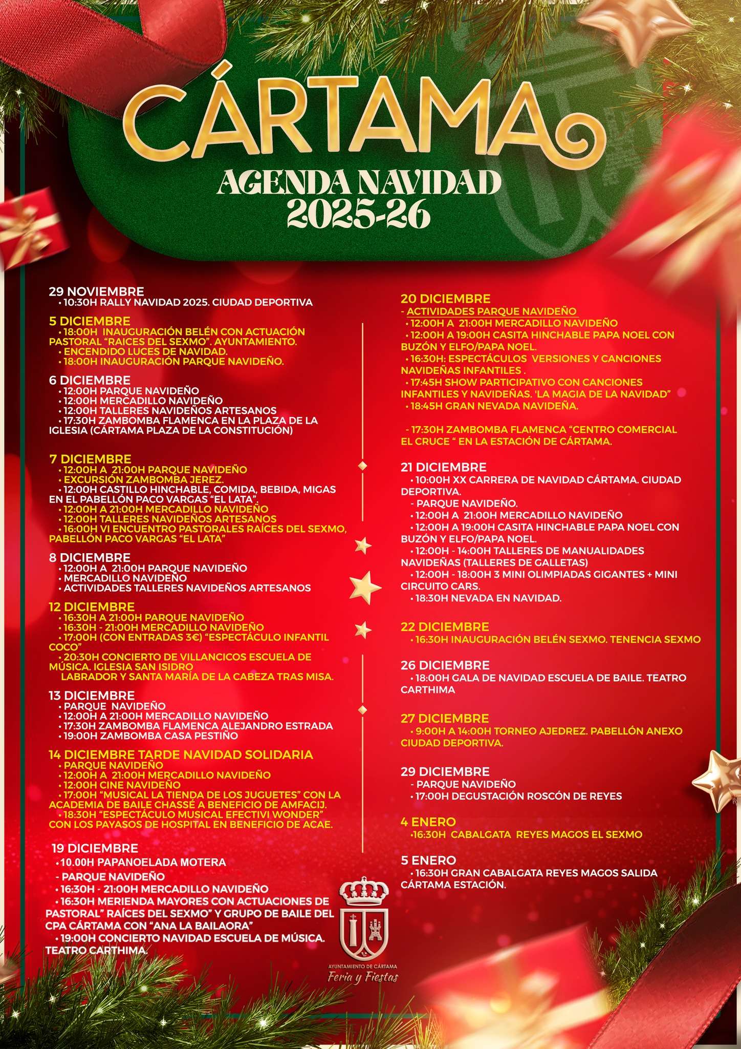 Mercado de Navidad en Cártama (Málaga) 5 al 8 de Diciembre 2025