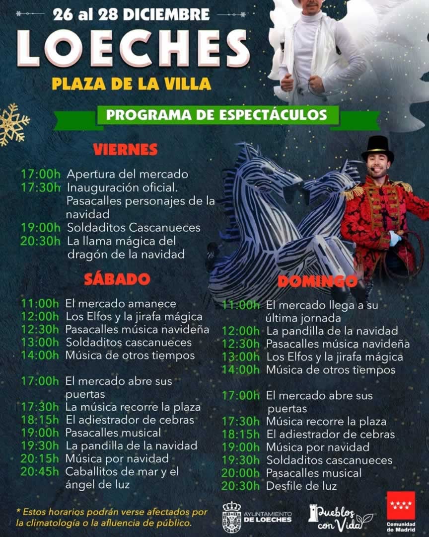 Mercado Navideño de Loeches (Madrid) 26 al 28 de Diciembre 2025