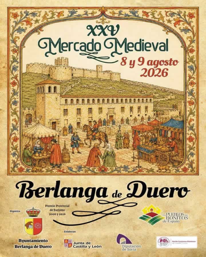 XXV Mercado Medieval de Berlanga de Duero 2026 (Soria)