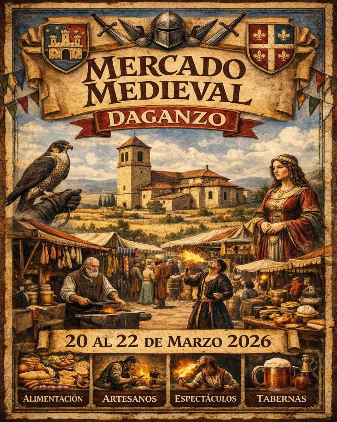Mercado Medieval de Daganzo 2026 | Del 20 al 22 de marzo