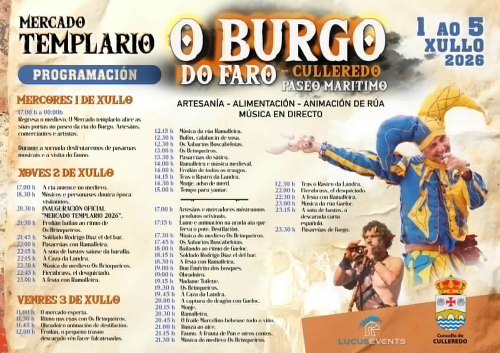 Mercado Templario de O Burgo en Culleredo (A Coruña) 2026