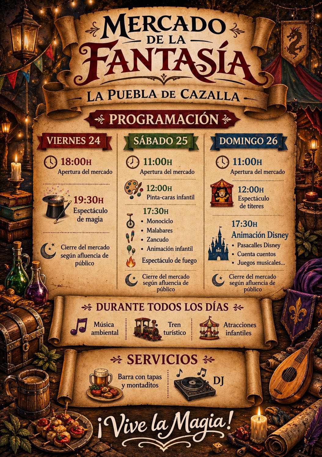 Mercado Infantil Fantasía en La Puebla de Cazalla 2026