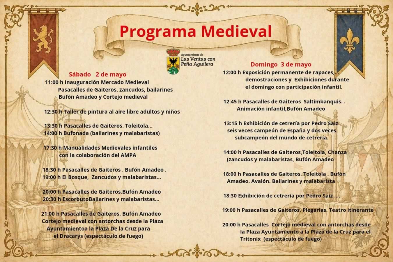 Mercado Medieval de Las Ventas con Peña Aguilera 2026 (Toledo)