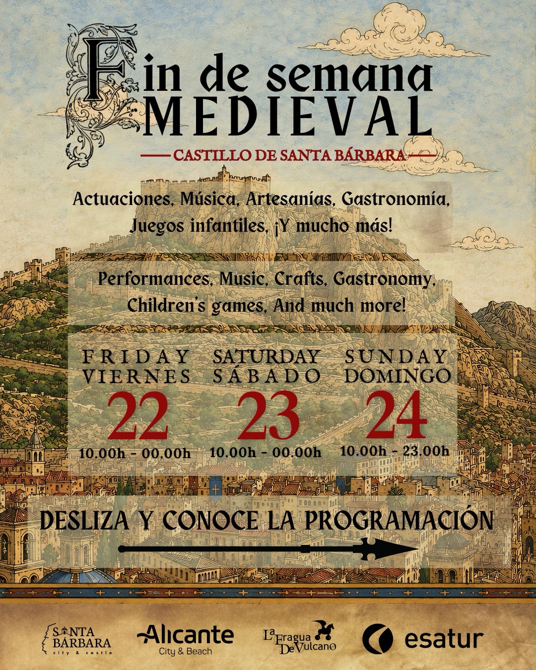 Mercado Medieval en el Castillo de Santa Bárbara (Alicante) 2026