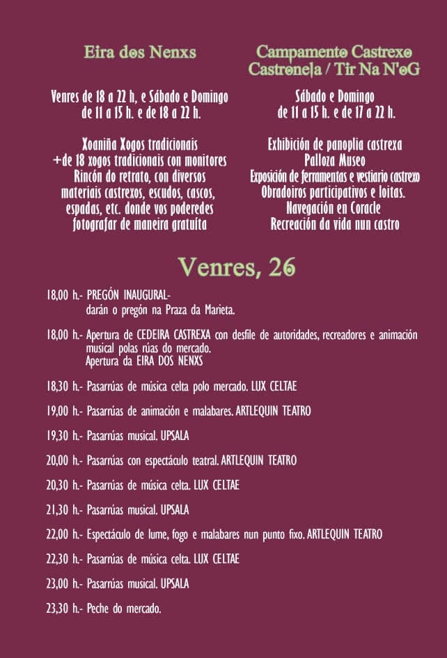 CEDEIRA CASTREXA – Feira Celta de Cedeira 2026 (La Coruña)
