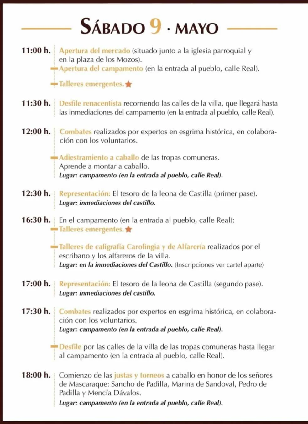 III Jornadas históricas de Mascaraque – Renacimiento 2026 (Toledo)