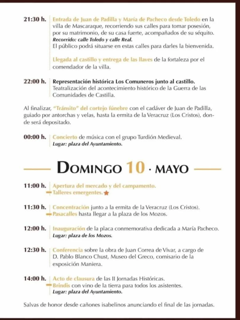 III Jornadas históricas de Mascaraque – Renacimiento 2026 (Toledo)