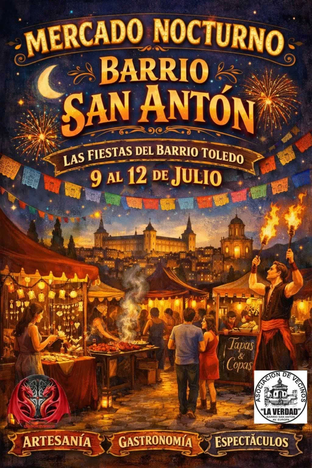 Mercado Nocturno en San Antón - Toledo 2026