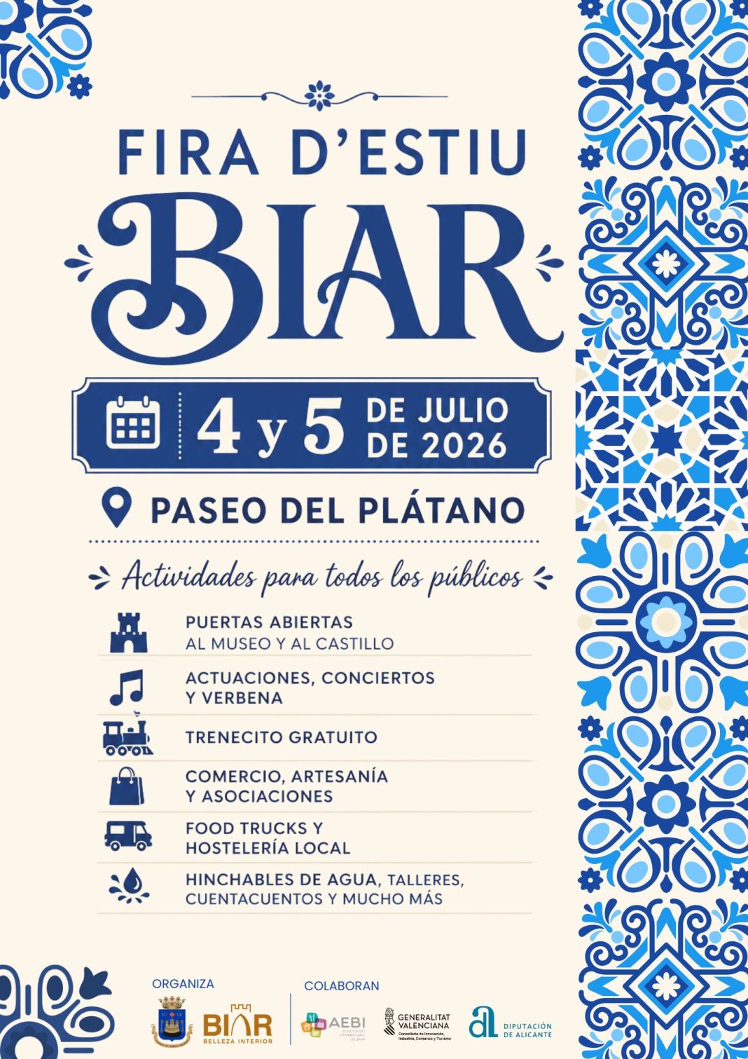 XIII Fira d’estiu – Els oficis de Biar 2026 (Alicante)
