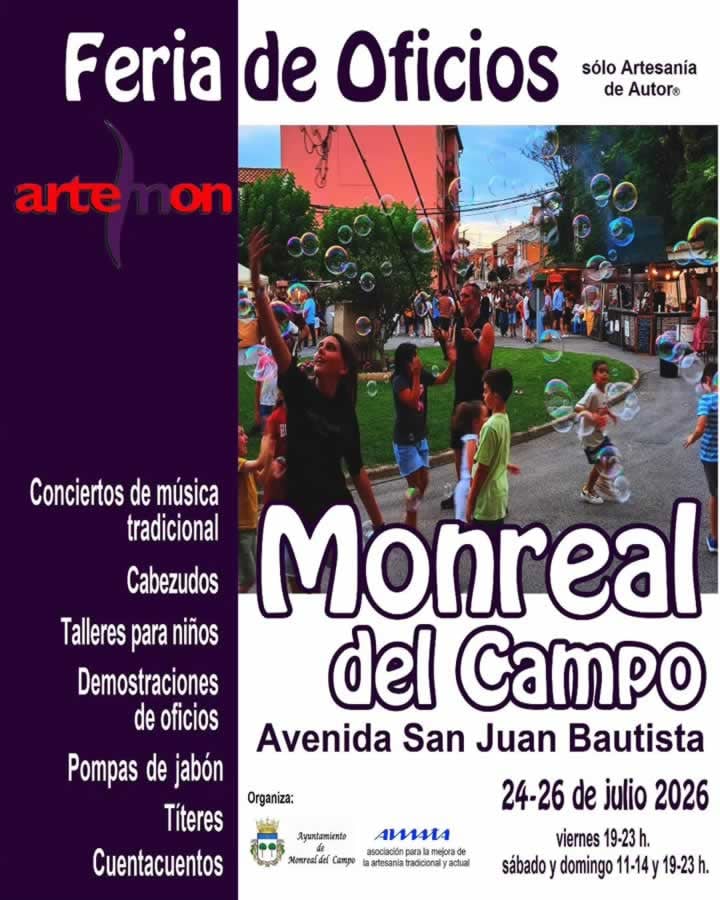 Feria de Oficios Artemón 2026 en Monreal del Campo (Teruel)