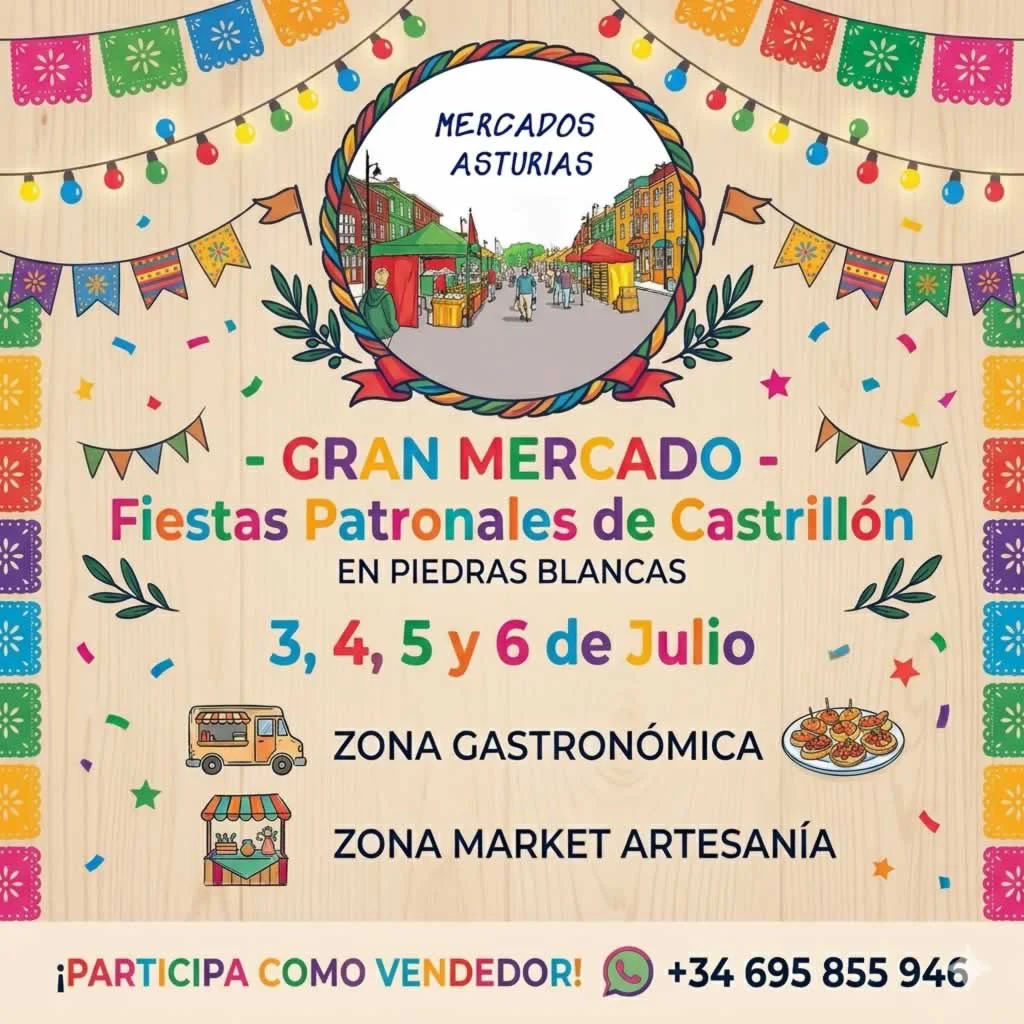 Mercado de Artesanía y Comercio en Piedras Blancas (Asturias)