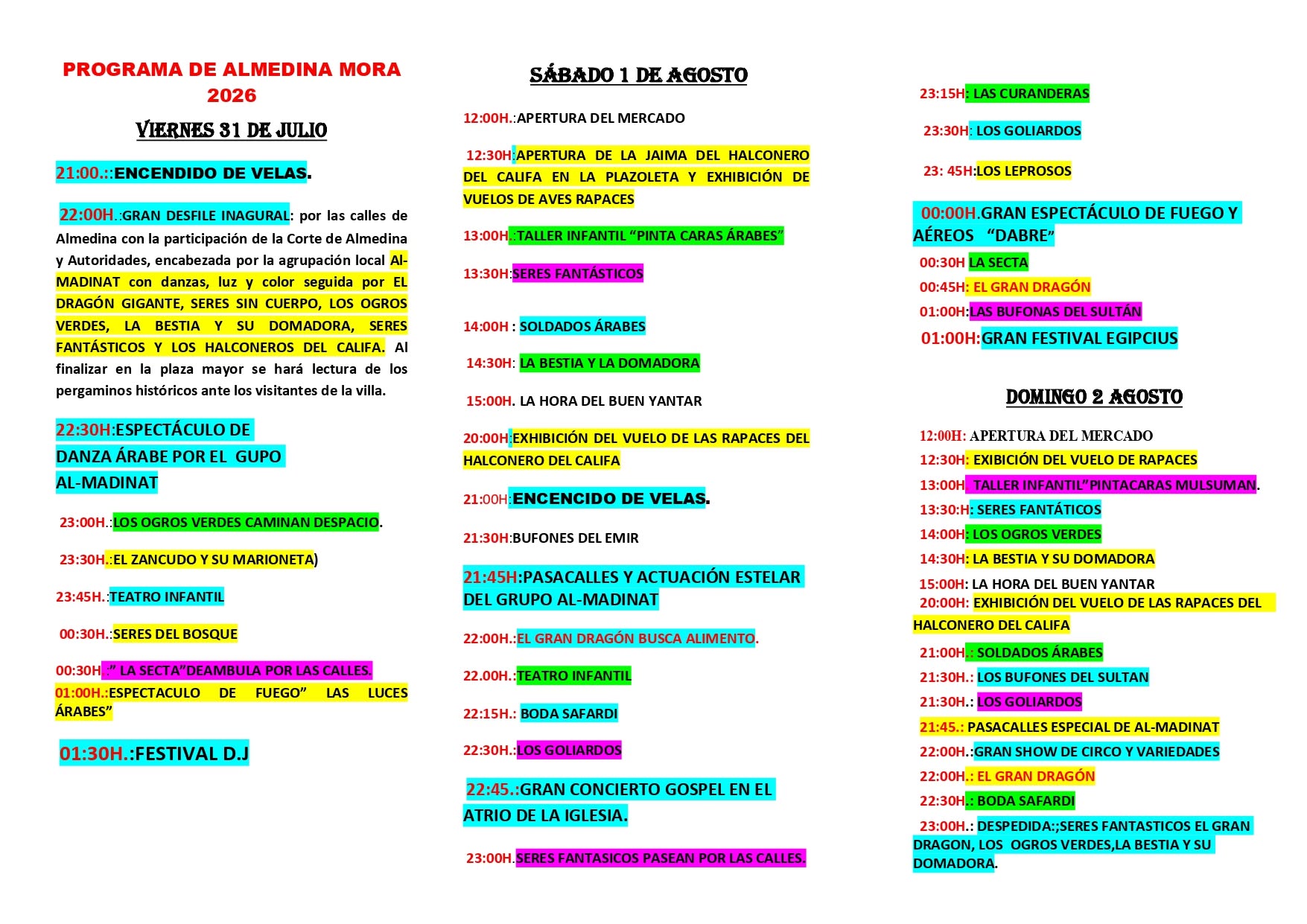 Almedina mora 2026 (Ciudad Real)