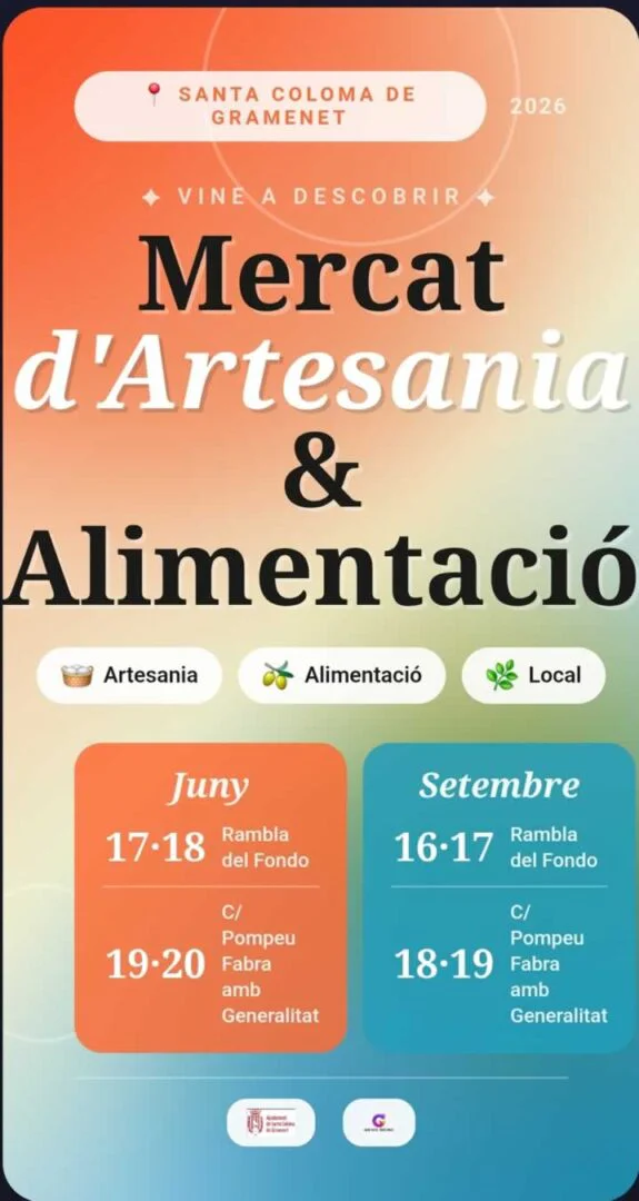 Mercado de Artesanía y alimentación de Santa Coloma de Gramanet, Barcelona 2026